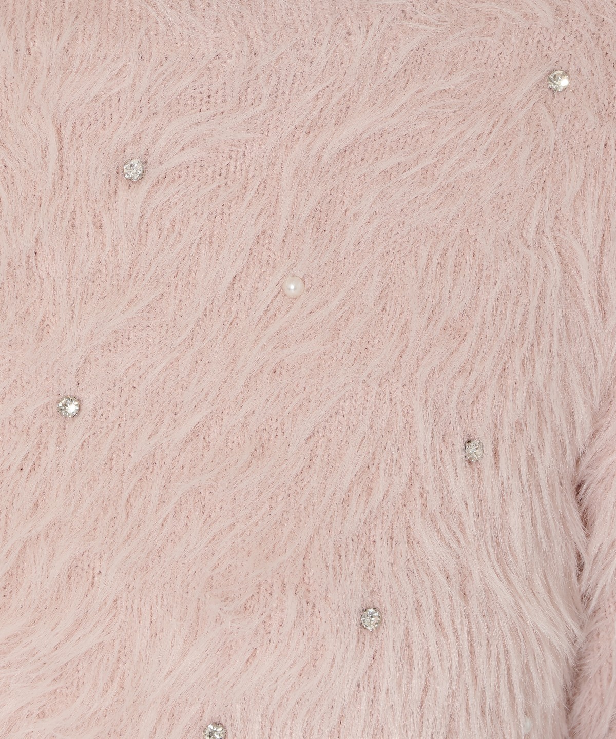 ビジューフェザーニットプルオーバー