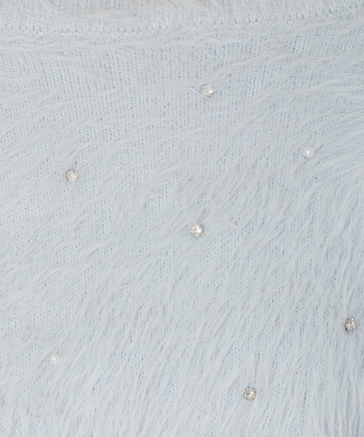 ビジューフェザーニットプルオーバー