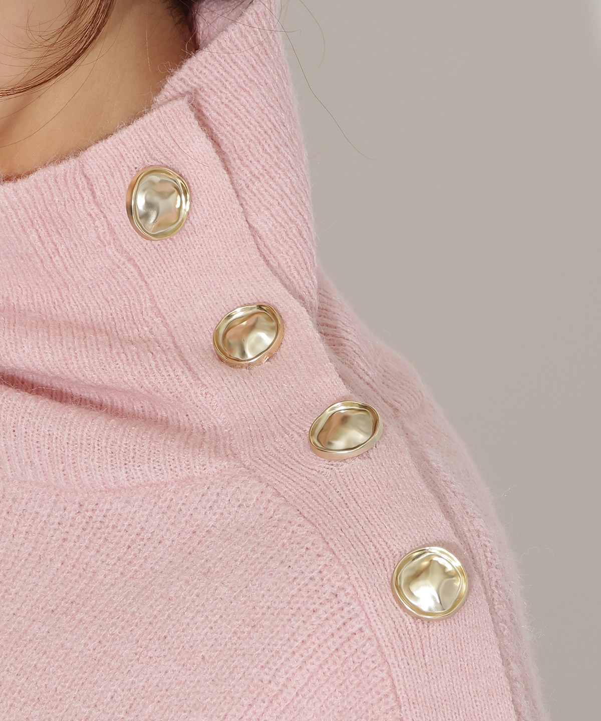 ショルダーボタンマルチウェイニットプルオーバー