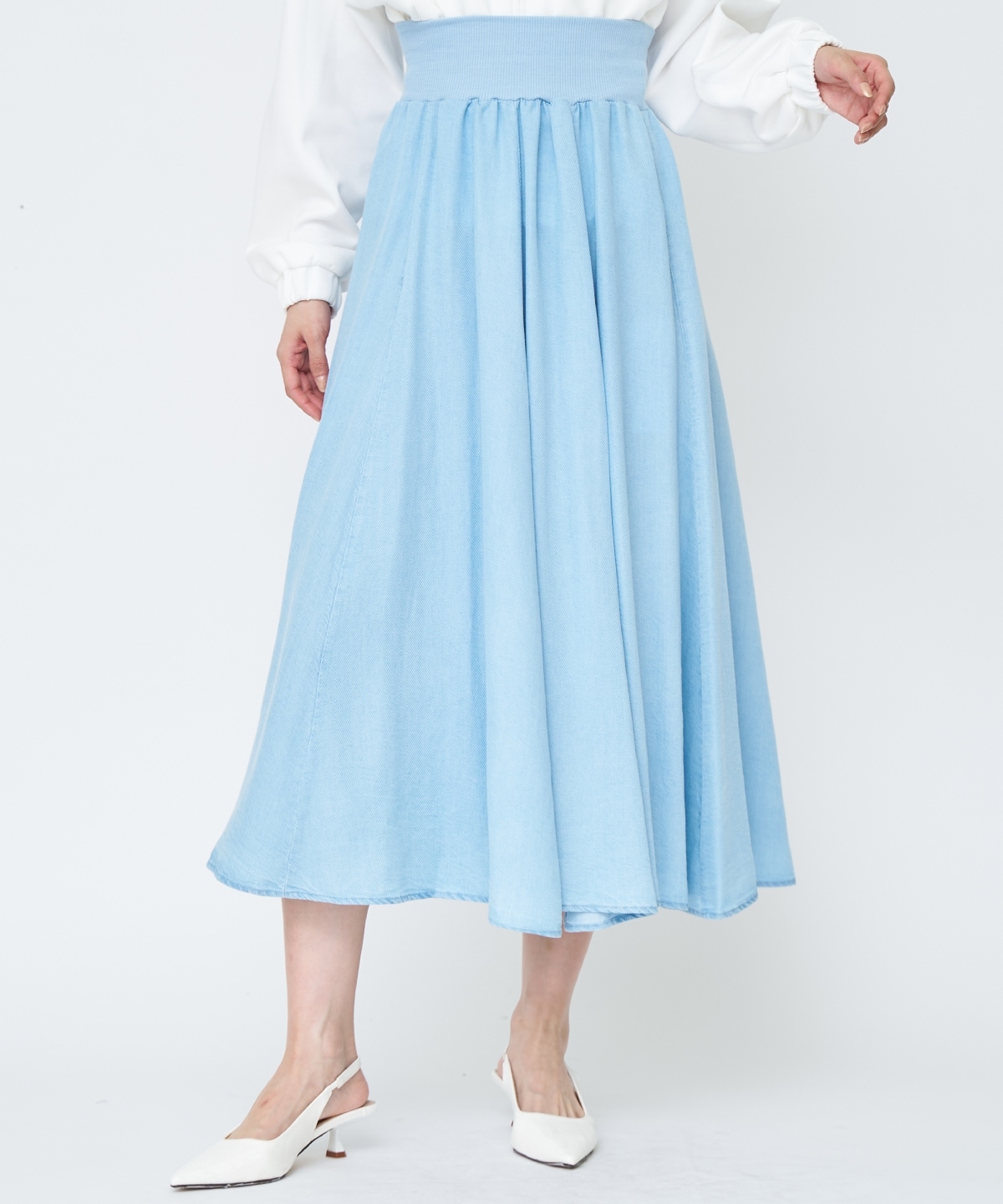 【先行予約受付中】デニムライクロングスカート