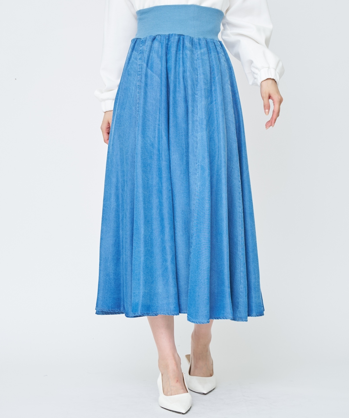 【先行予約受付中】デニムライクロングスカート