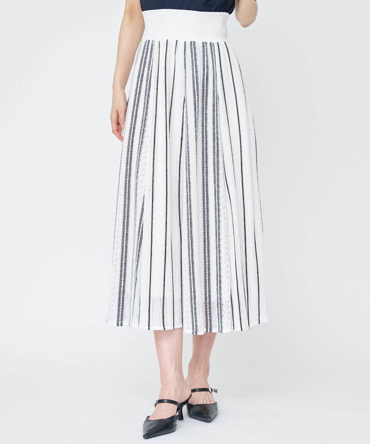 ラッセルストライプロングスカート