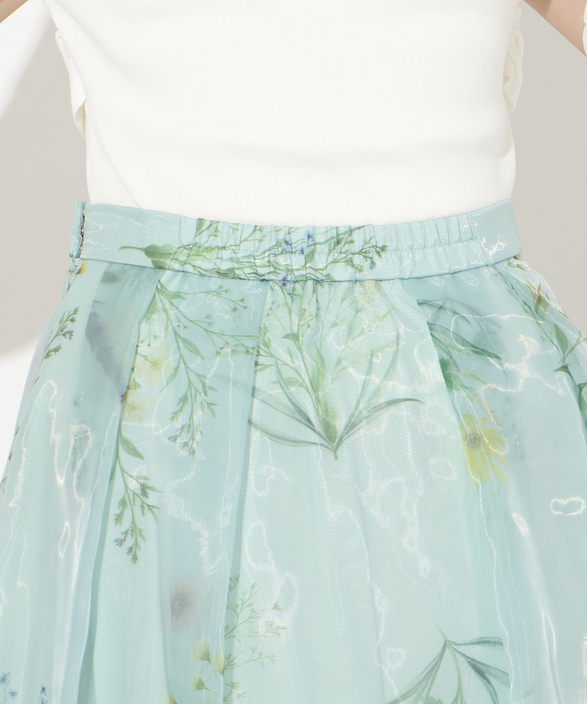 【先行予約受付中】フラワーオーガンジーフレアスカート