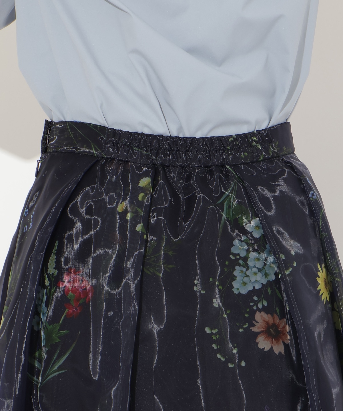 【先行予約受付中】フラワーオーガンジーフレアスカート