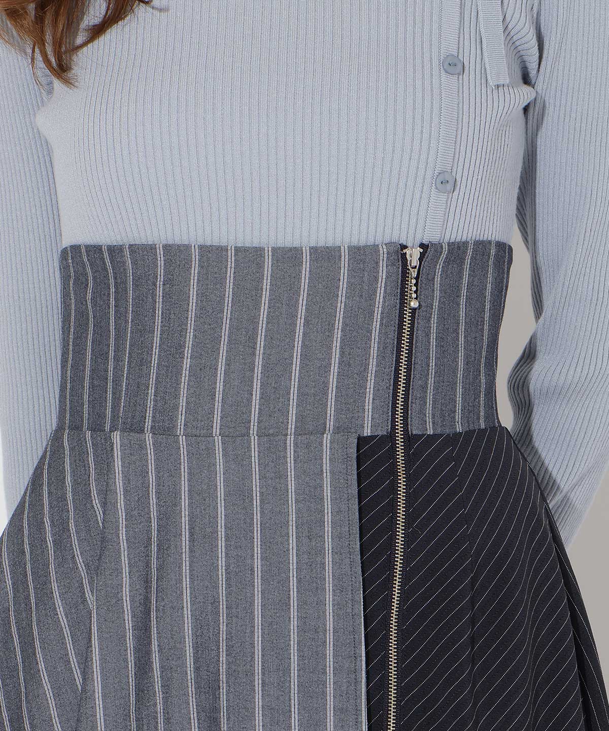 【先行予約受付中】ストライプパッチワークスカート