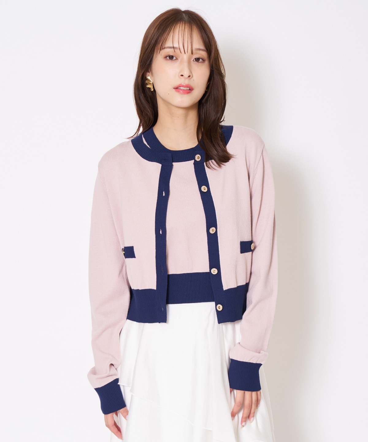 【先行予約受付中】バイカラーニットアンサンブル