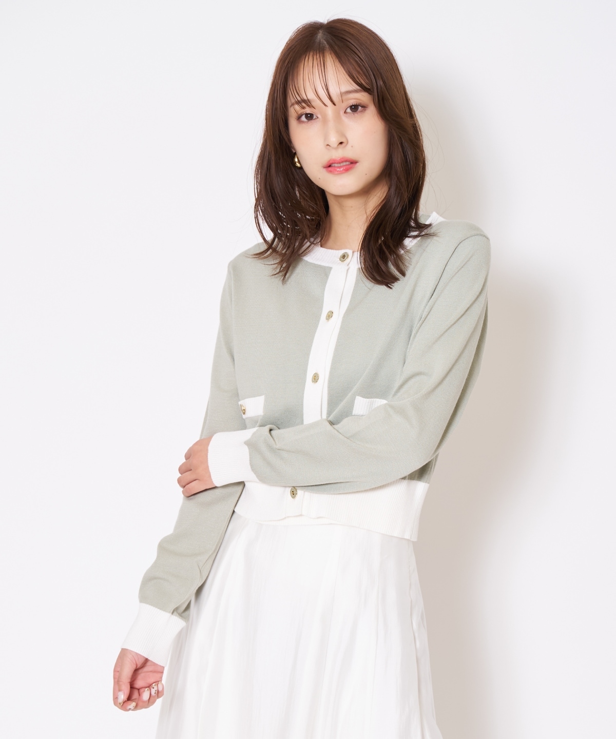 【先行予約受付中】バイカラーニットアンサンブル