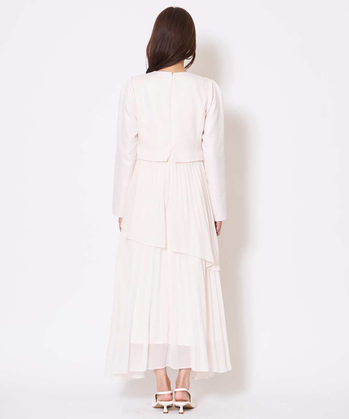 【先行予約受付中】ツイードジャケットドッキングワンピース