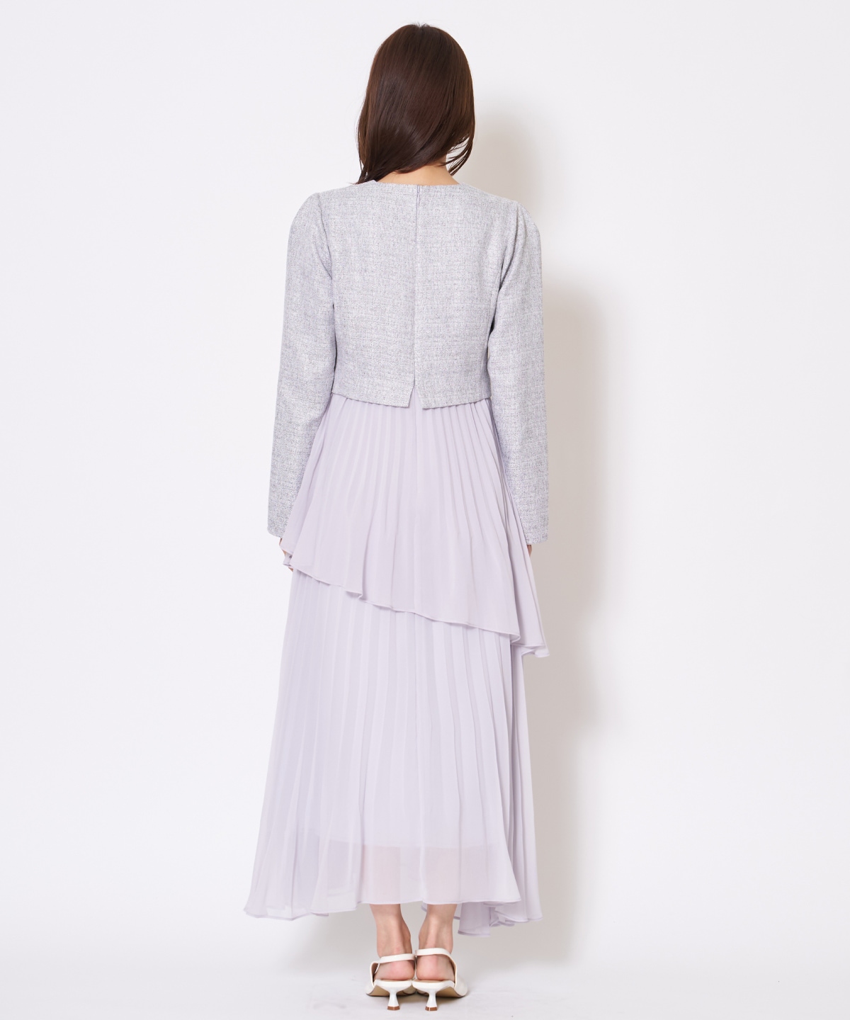 【先行予約受付中】ツイードジャケットドッキングワンピース