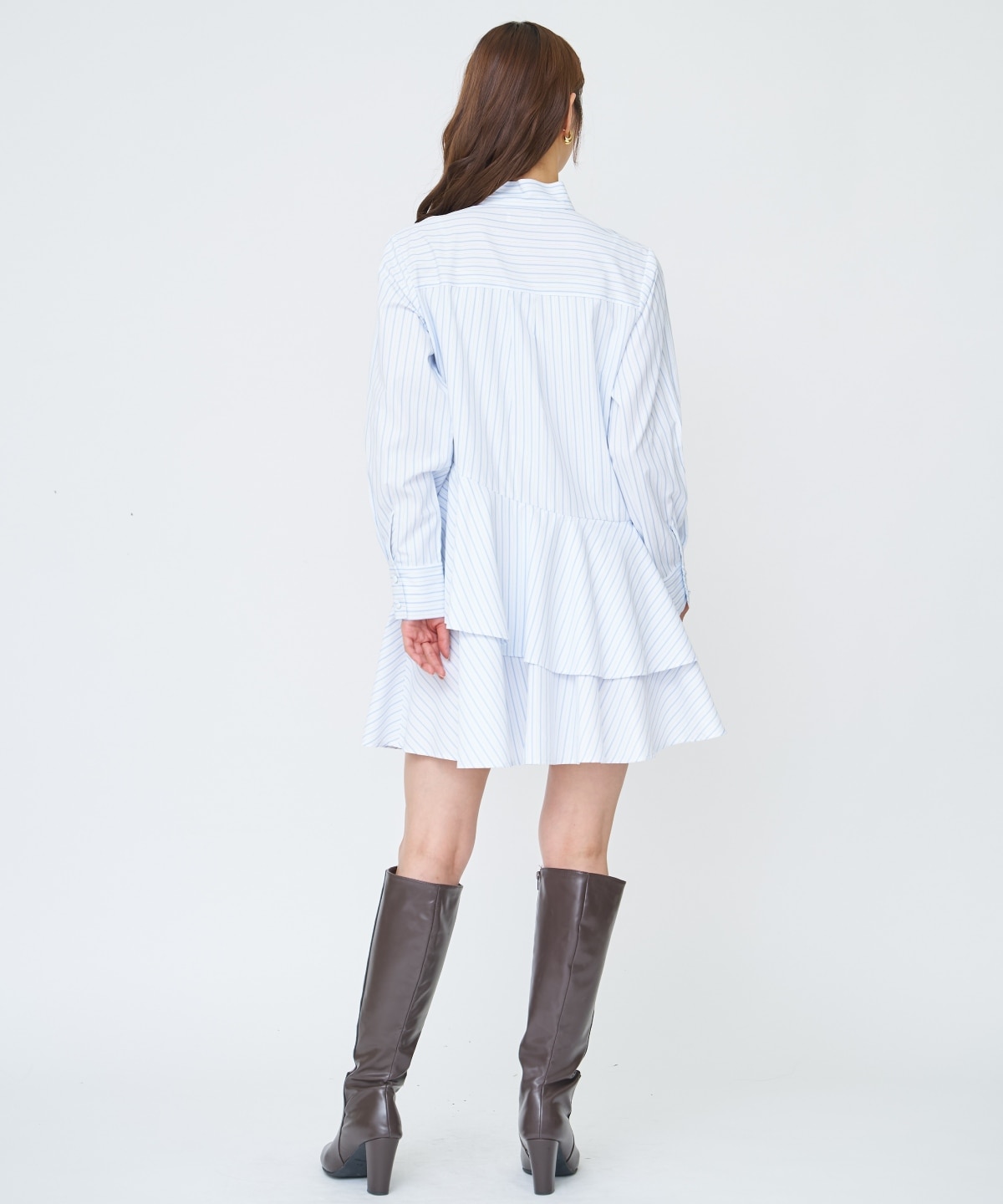 【先行予約受付中】アシメストライプミニワンピース