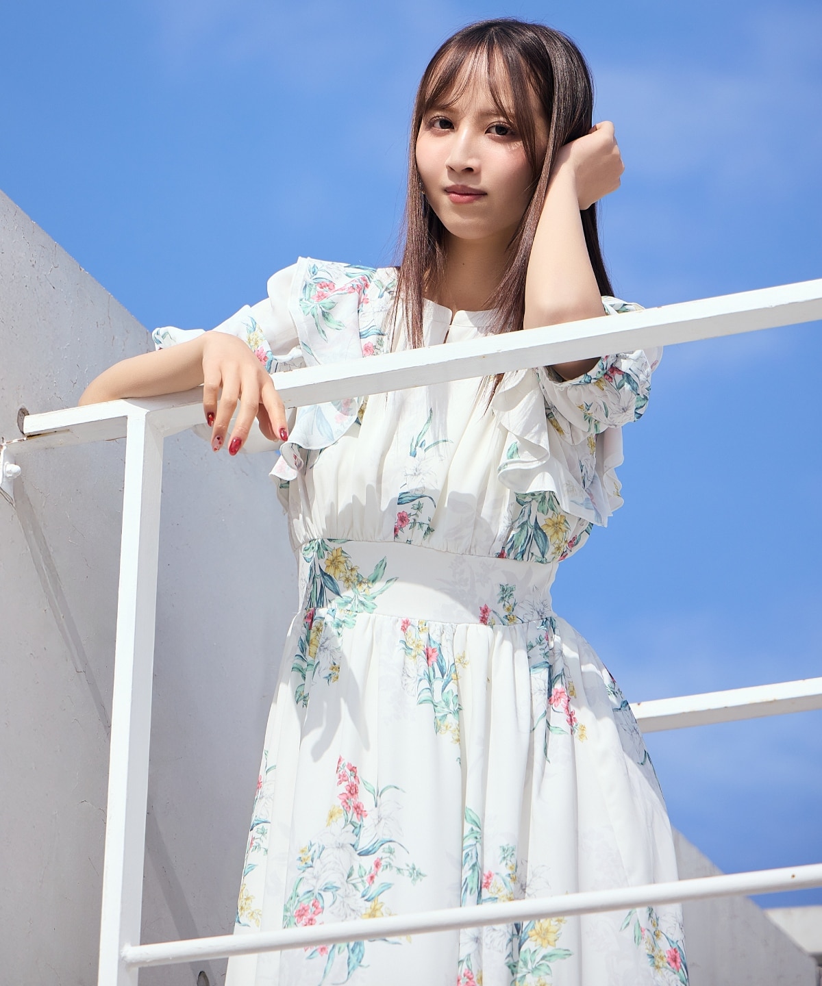 【先行予約受付中】シャドーフラワーブーケワンピース