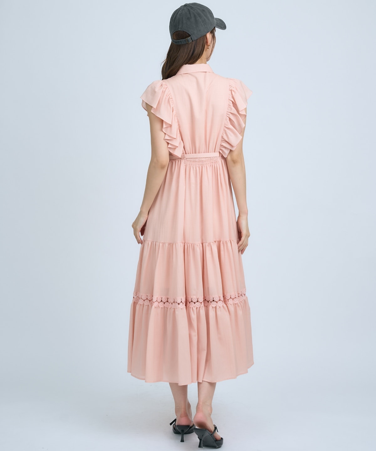 【先行予約受付中】レースフリルシャツワンピース