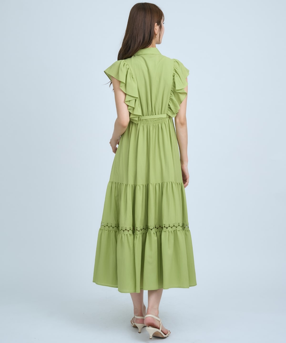 【先行予約受付中】レースフリルシャツワンピース