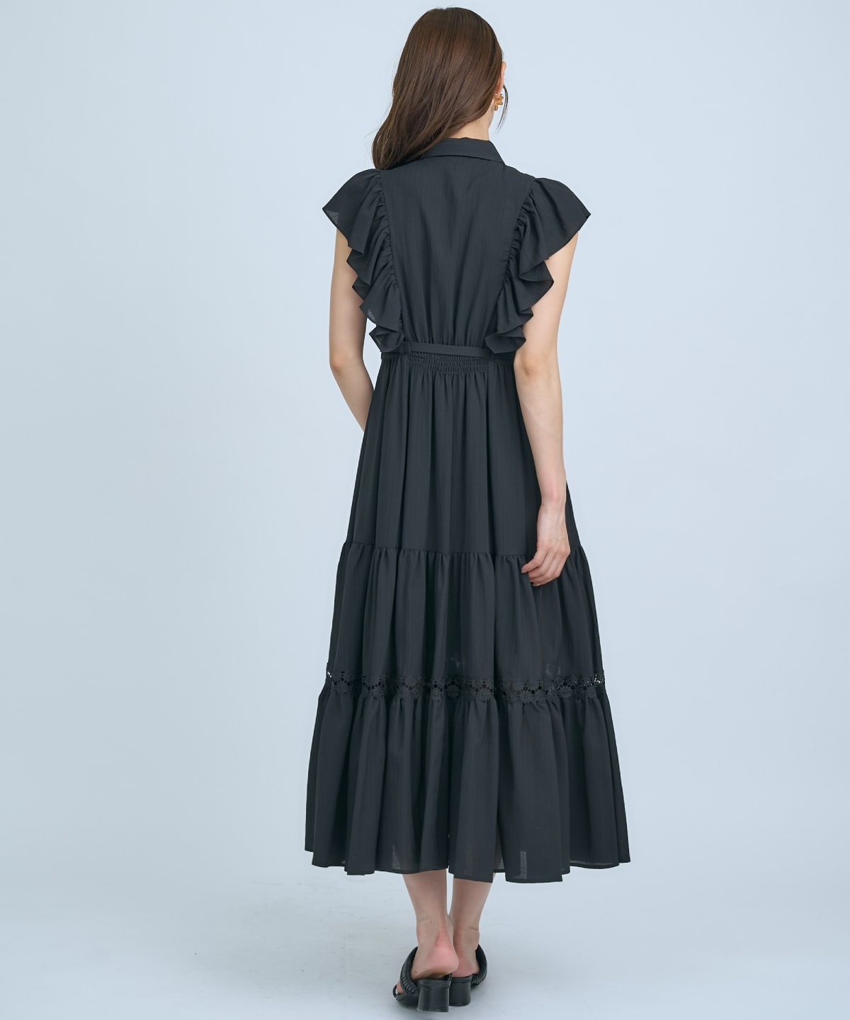 【先行予約受付中】レースフリルシャツワンピース