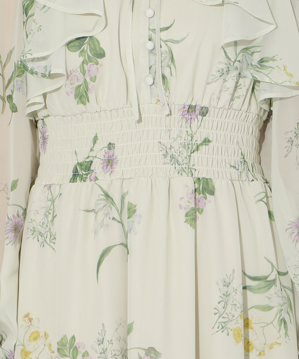 【先行予約受付中】フリルケープフラワープリントワンピース