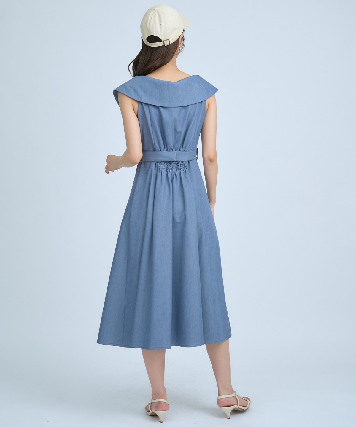 【先行予約受付中】アシメビックカラー前ボタンワンピース