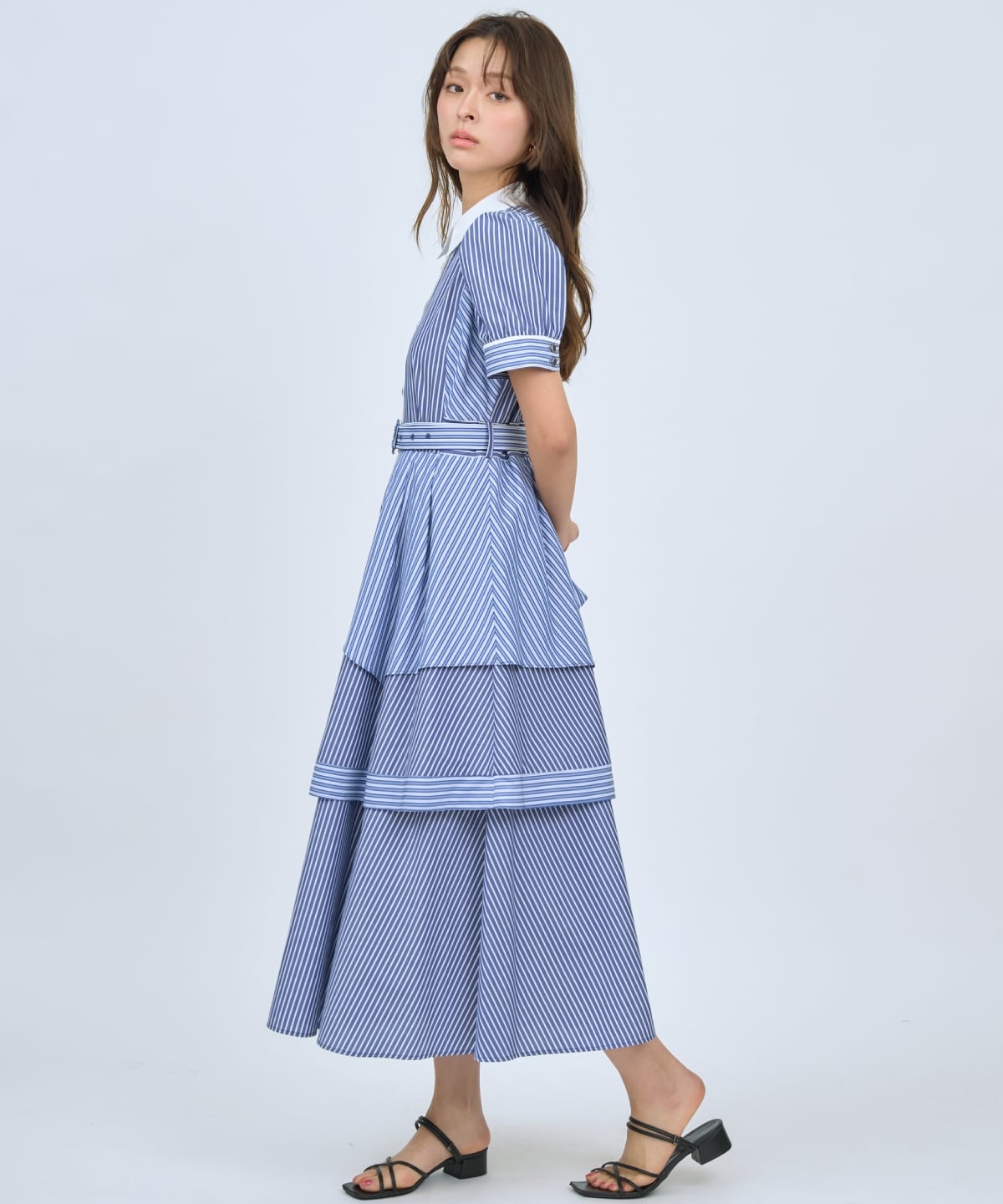 【先行予約受付中】マルチストライプシャツワンピース