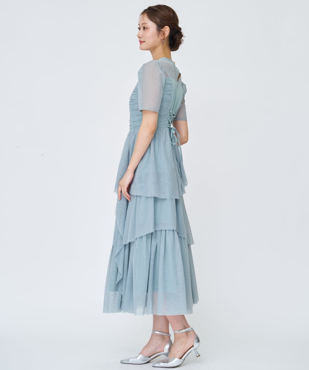 チュールギャザードレス