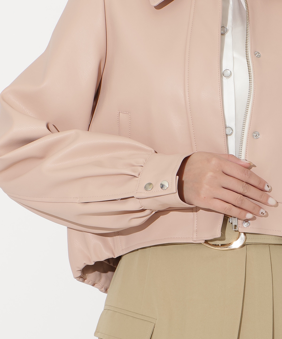 【先行予約受付中】フェイクレザーブルゾン