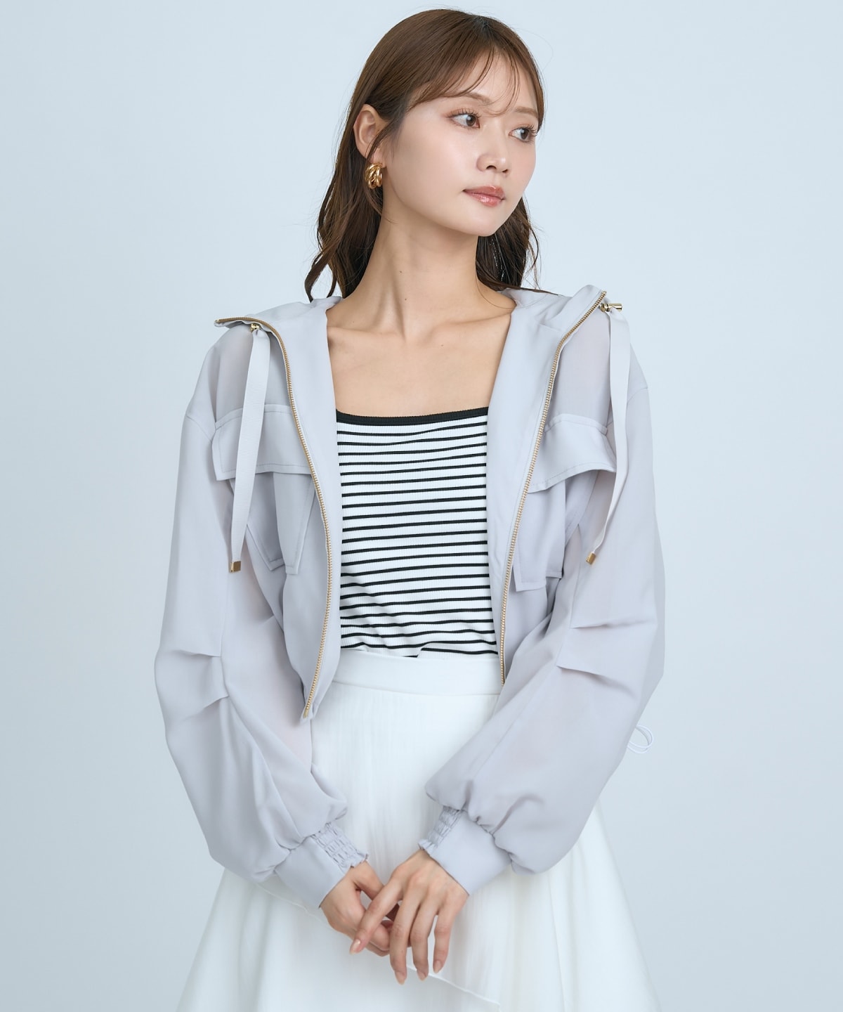 【先行予約受付中】シアーフーディーブルゾン