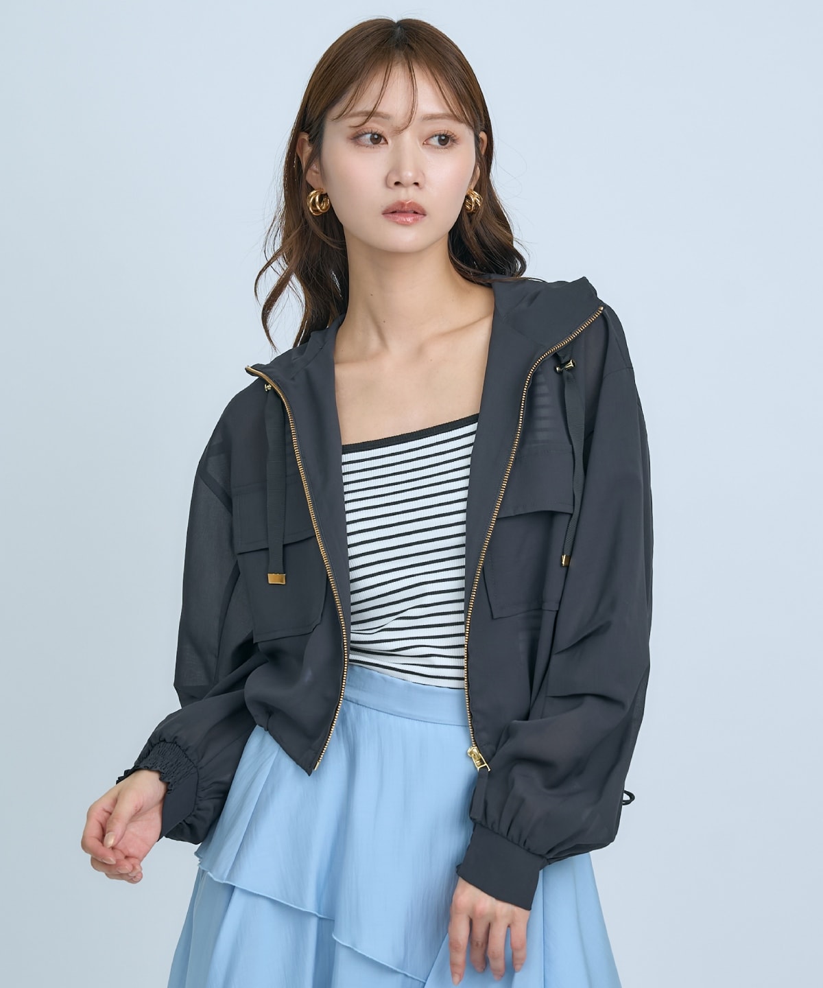 【先行予約受付中】シアーフーディーブルゾン