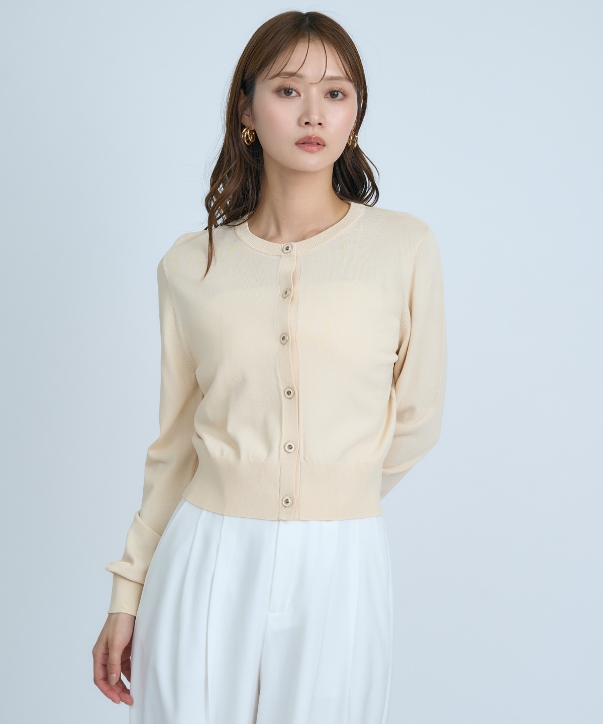 【UVカット】クルーネックカーディガン