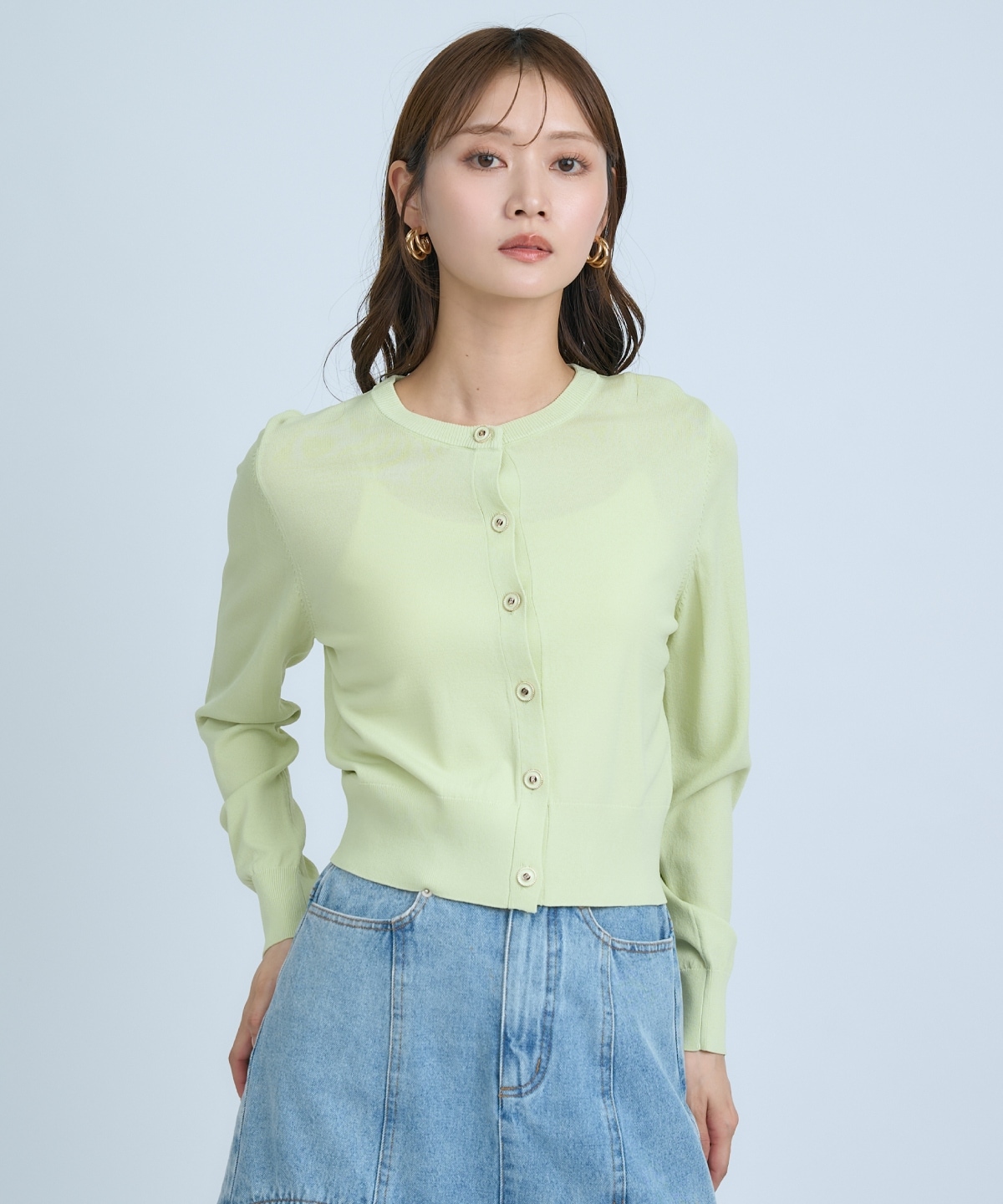 【UVカット】クルーネックカーディガン