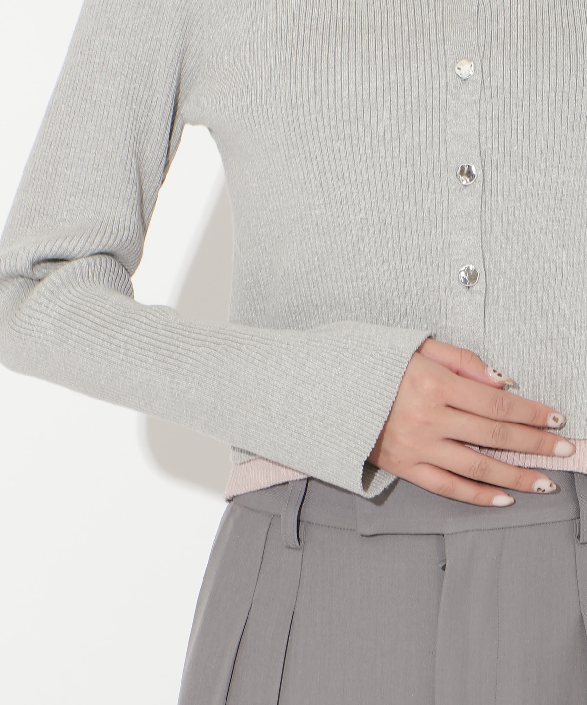 【先行予約受付中】襟付きレイヤード風カーディガン