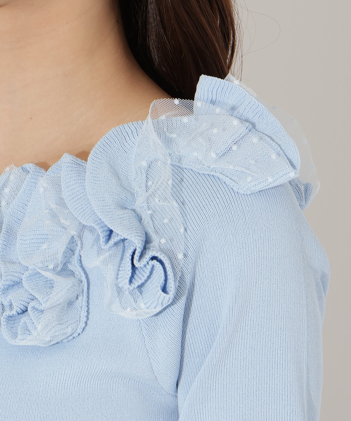 【先行予約受付中】フリルボートネックニットプルオーバー