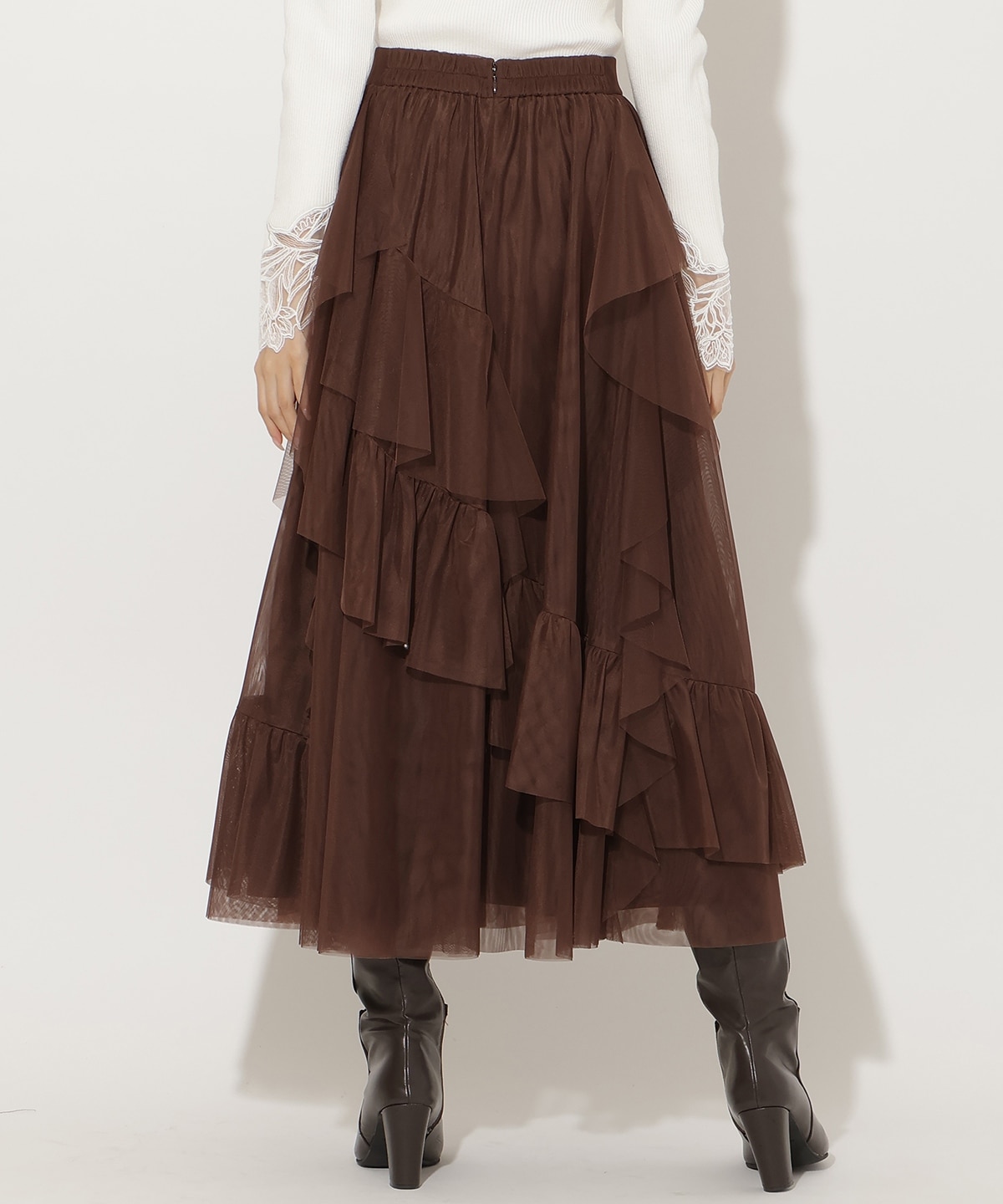 【先行予約受付中】アシメティアードラッフルチュールスカート