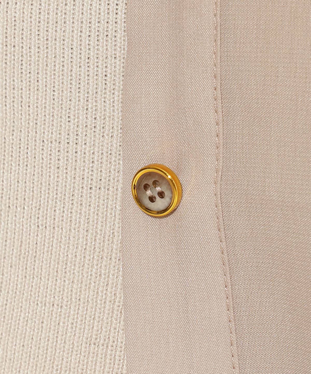 シャツSETニットドッキングワンピース