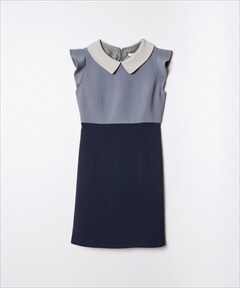 Web 一部店舗限定 バイカラー襟付きミニワンピース F イエロー Redyazel 公式オンラインショップ バーンデストローズ