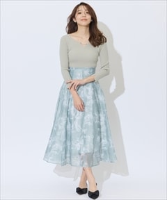 グリーン系花柄