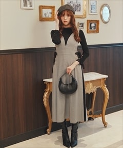 ブラック千鳥柄