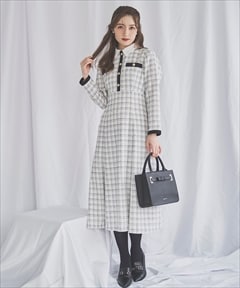 ホワイト系チェック