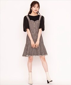 ファンシーチェックツイードジャンパースカート M 白系チェック Willselection 公式オンラインショップ バーンデストローズ