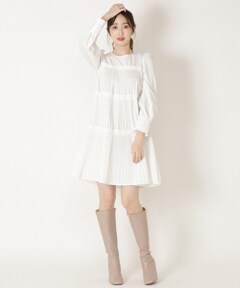 プリーツティアードワンピース M ホワイト Willselection 公式オンラインショップ バーンデストローズ