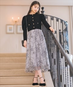 激レア✨ハートイッセイミヤケ 刺繍フレアスカート ロング 2 激レア✨ハートイッセイミヤケ 刺繍フレアスカート ロング 2