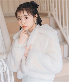 エコファーショートジャケット ステンカラーエコファーショートジャケット