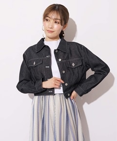 アウトレット 美品 レースアップデニムトップス ブーツカットデニム