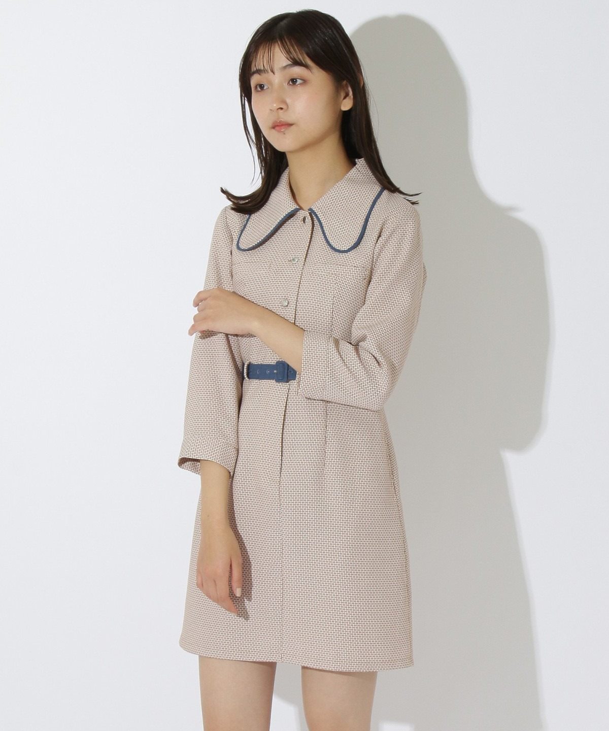 チェック柄襟付きミニシャツワンピース S ベージュ Redyazel 公式オンラインショップ バーンデストローズ チェック柄襟付きミニシャツワンピース S ベージュ Redyazel 公式オンラインショップ バーンデストローズ