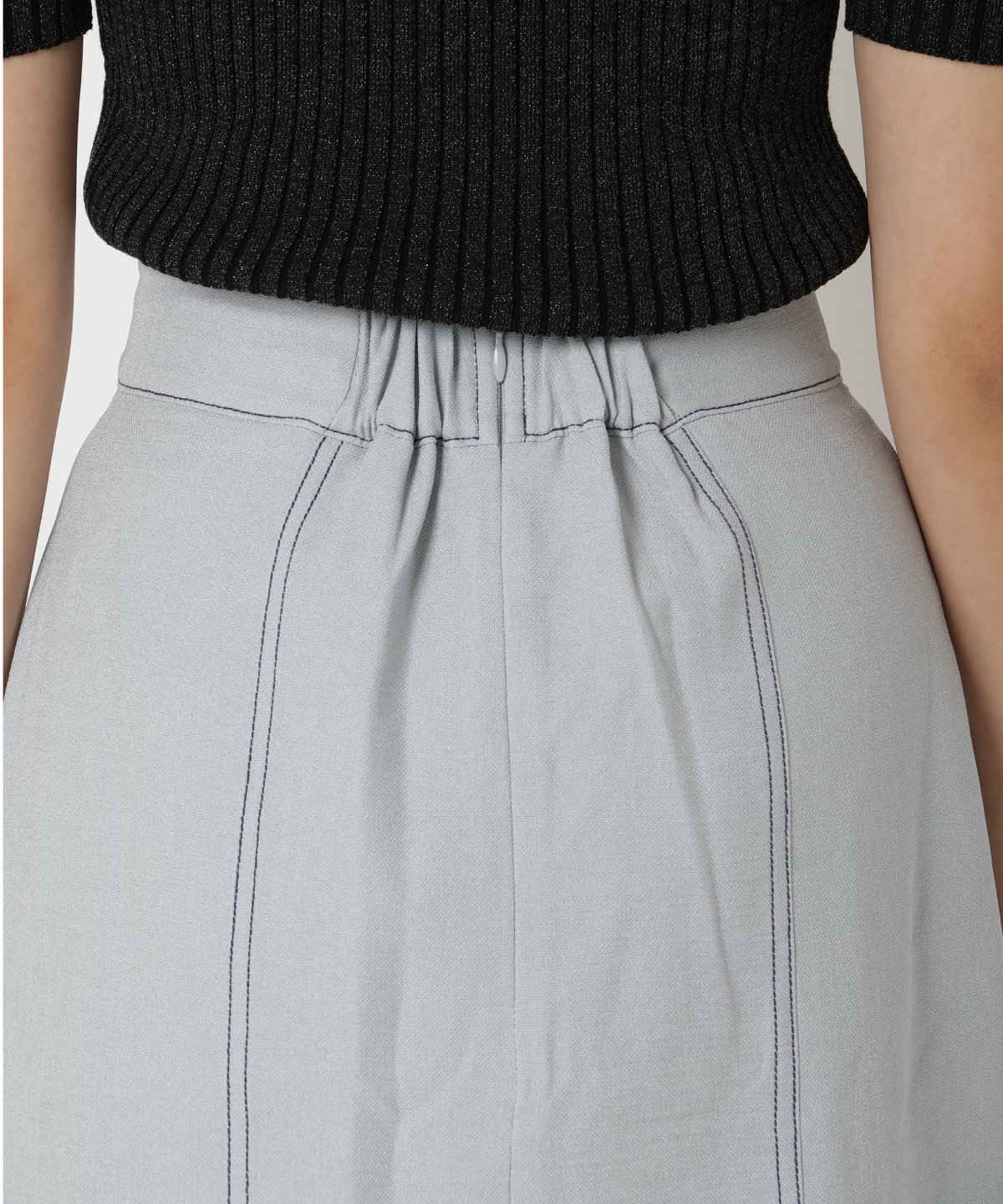 配色ステッチタイトスカート