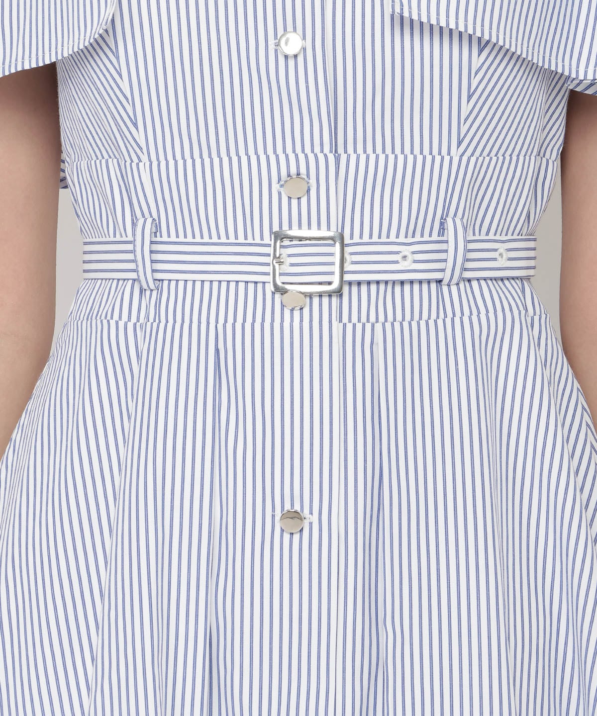 ケープフレアストライプワンピース