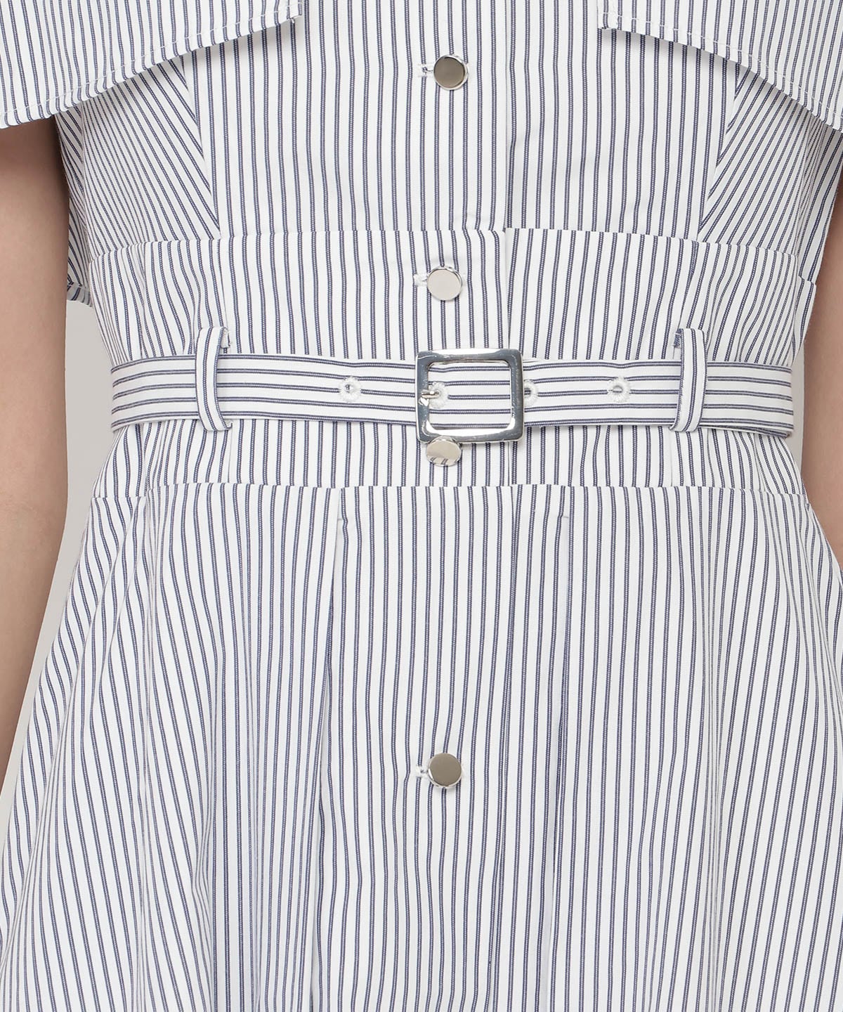 ケープフレアストライプワンピース