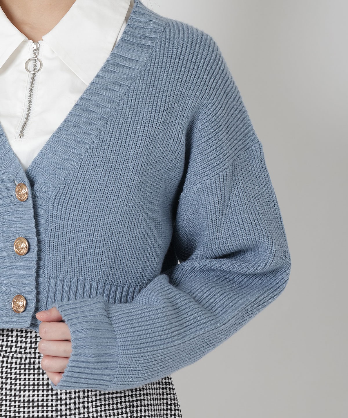 カラーカーディガン