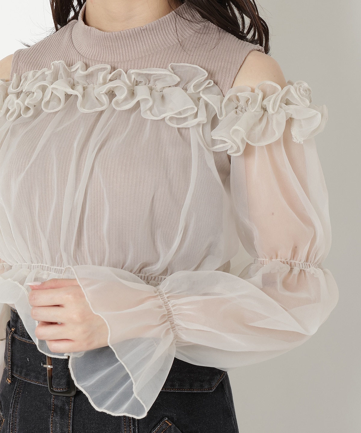 チュールドッキングニット