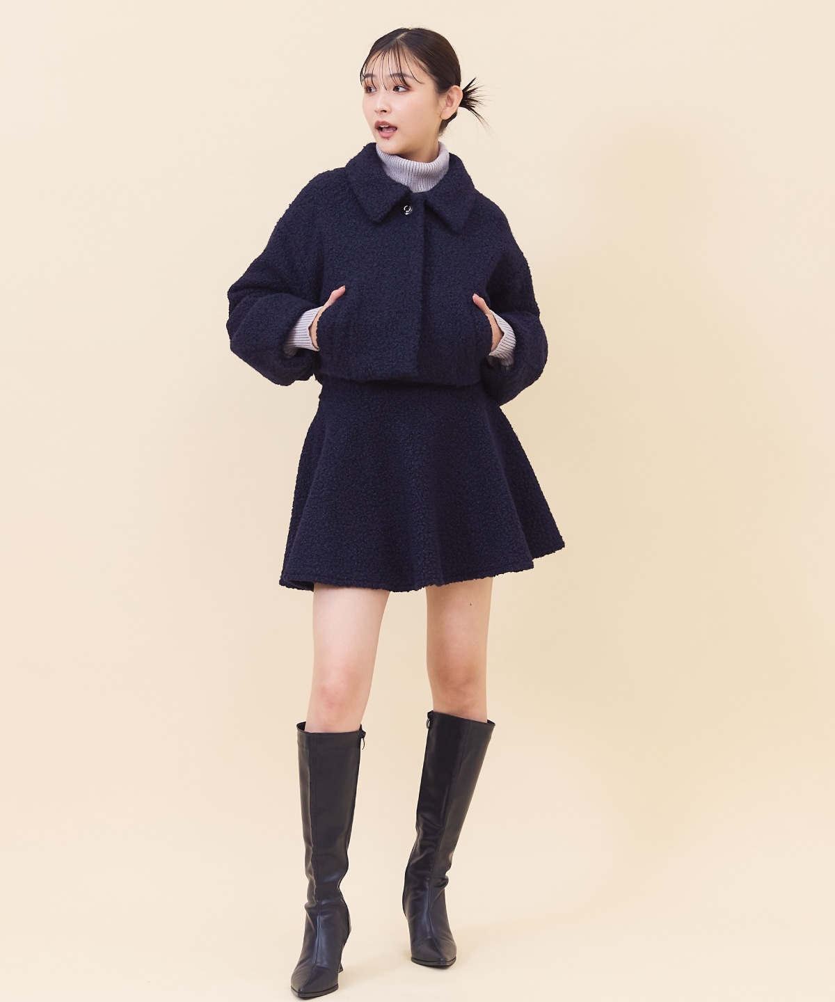 【セットアップ可能】ブークレフレアミニスカート