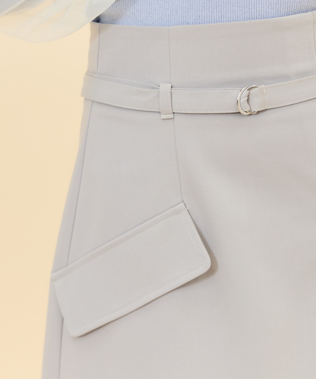 ハイウエストアシメプリーツミニスカート