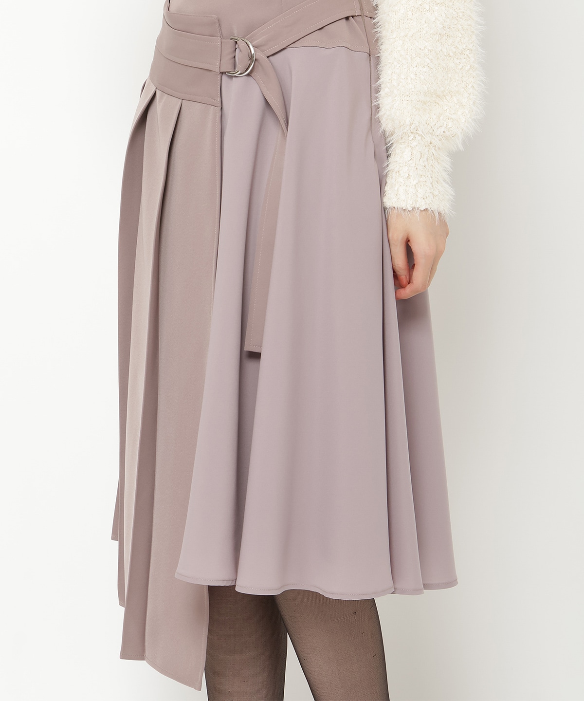 コンビネーションアシメプリーツスカート