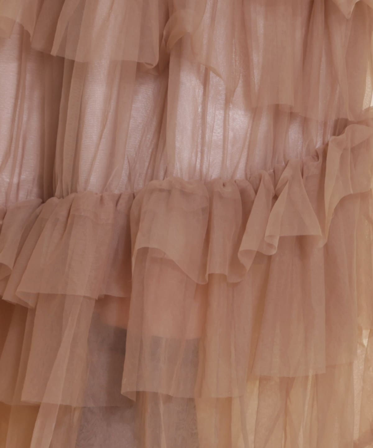 チュールフリルティアードスカート